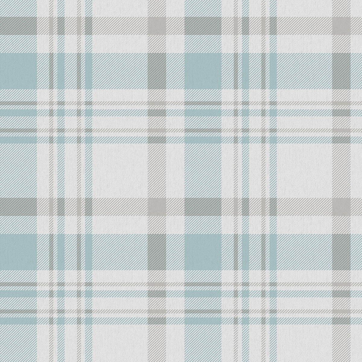 Imagen 1 de Papel pintado Plaid Hana Ich - Turquesa 0,53 x 10 m Turquesa