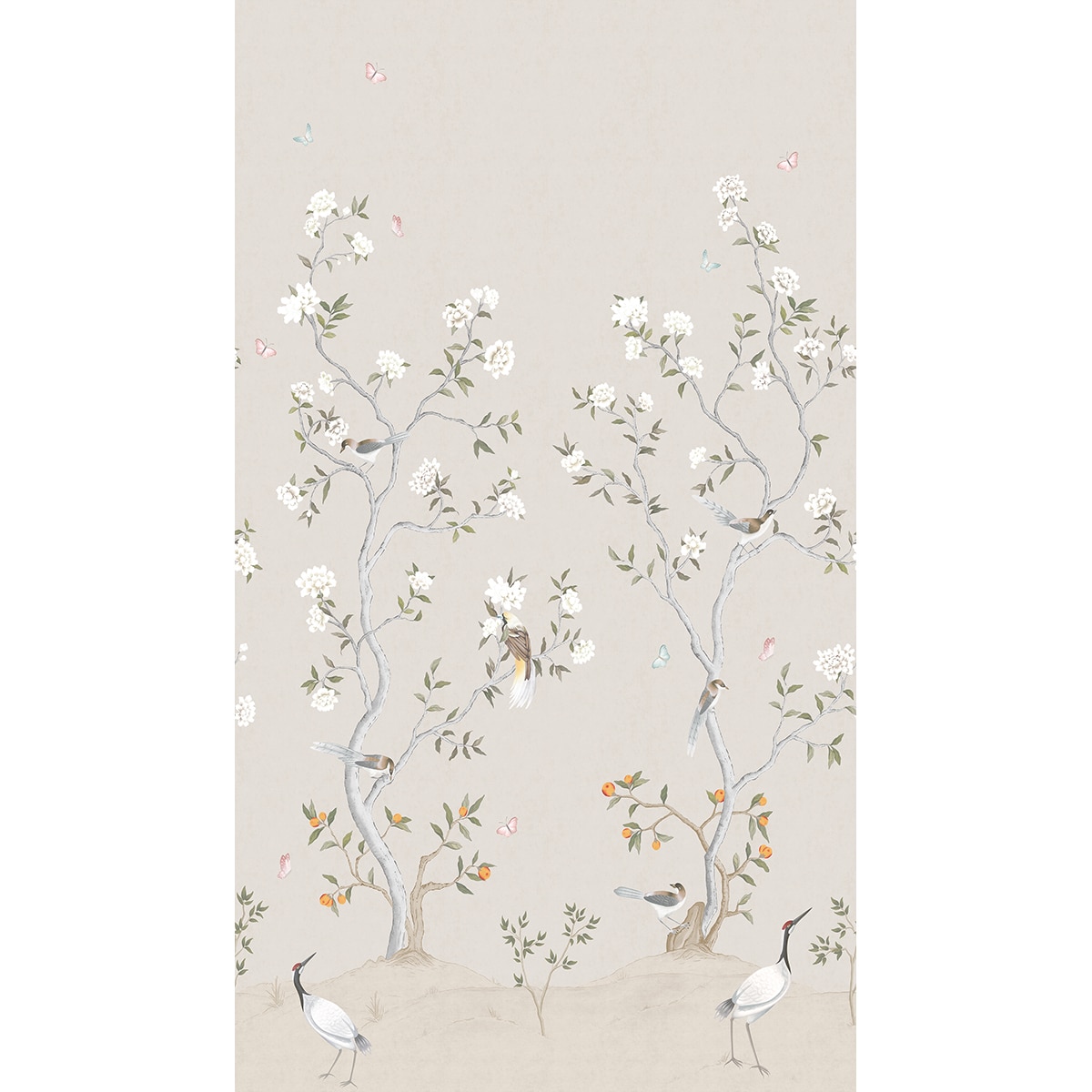 Imagen 2 de Mural floral Chinoiserie Hana Ich - Beige Beige