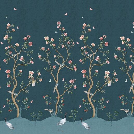 Mural floral Chinoiserie Hana Ich