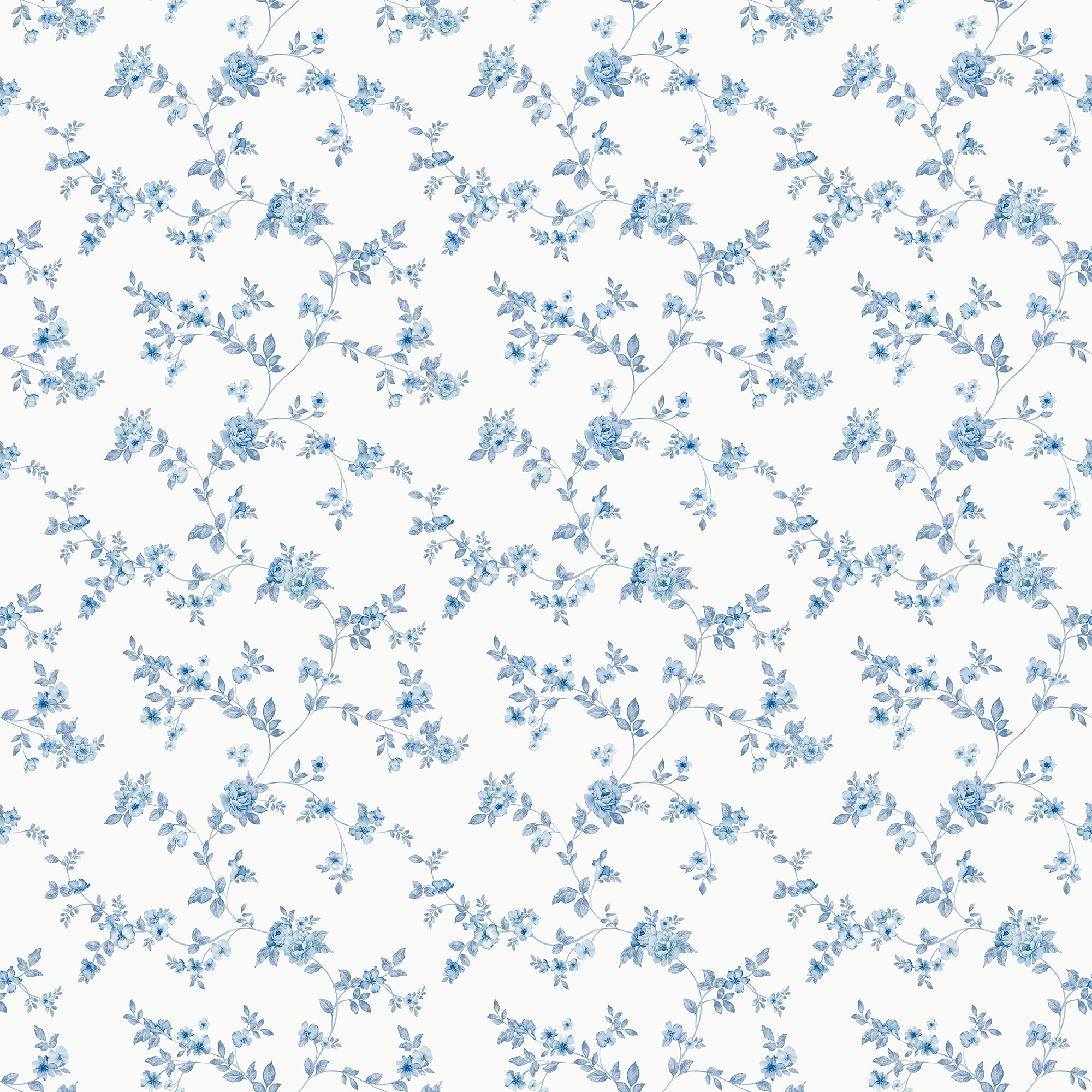 Papel pintado Delicate Floral Small Prints Ich - Azul 0,53 x 10 m Azul-1