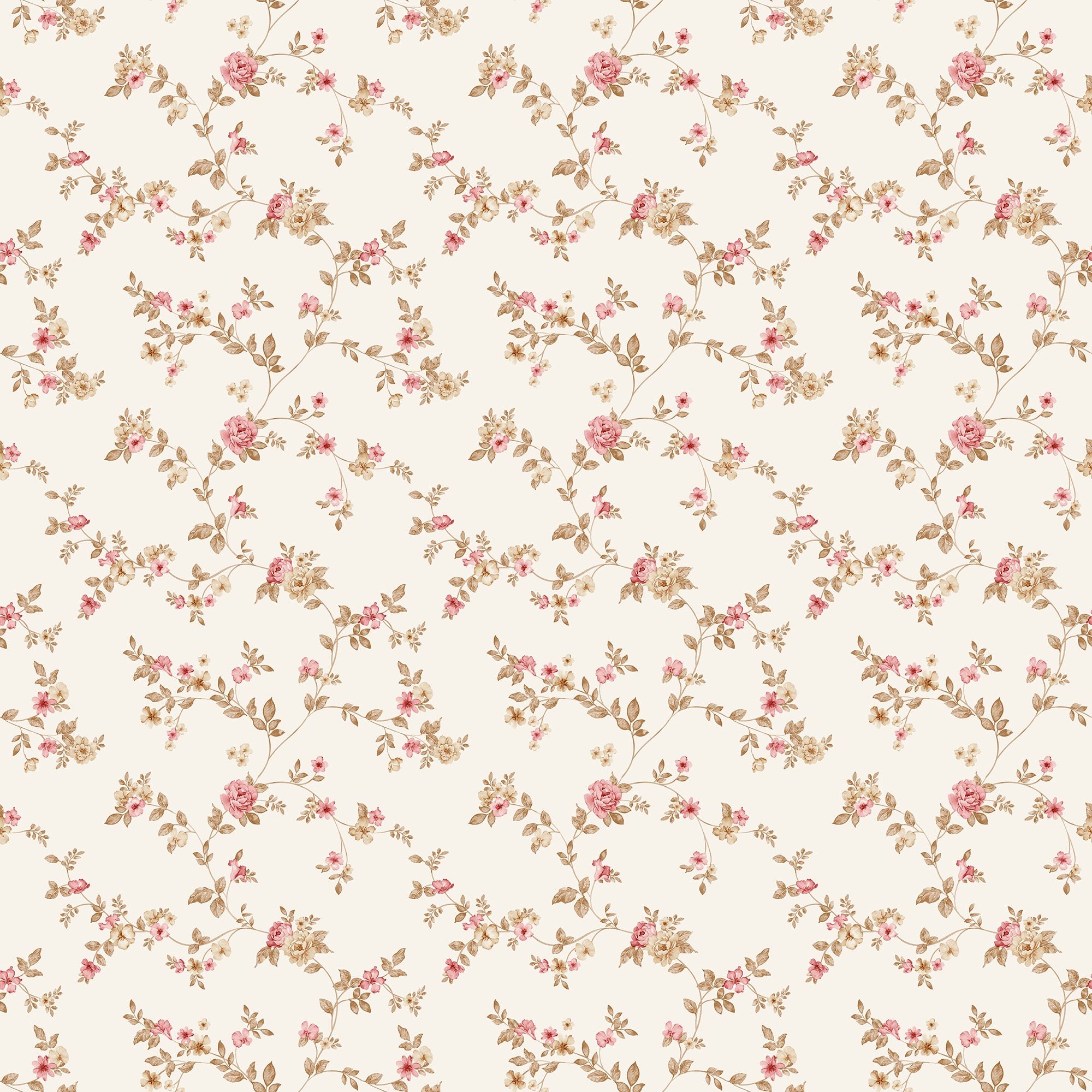 Papel Pintado Delicate Floral Small Prints Bordeaux-1