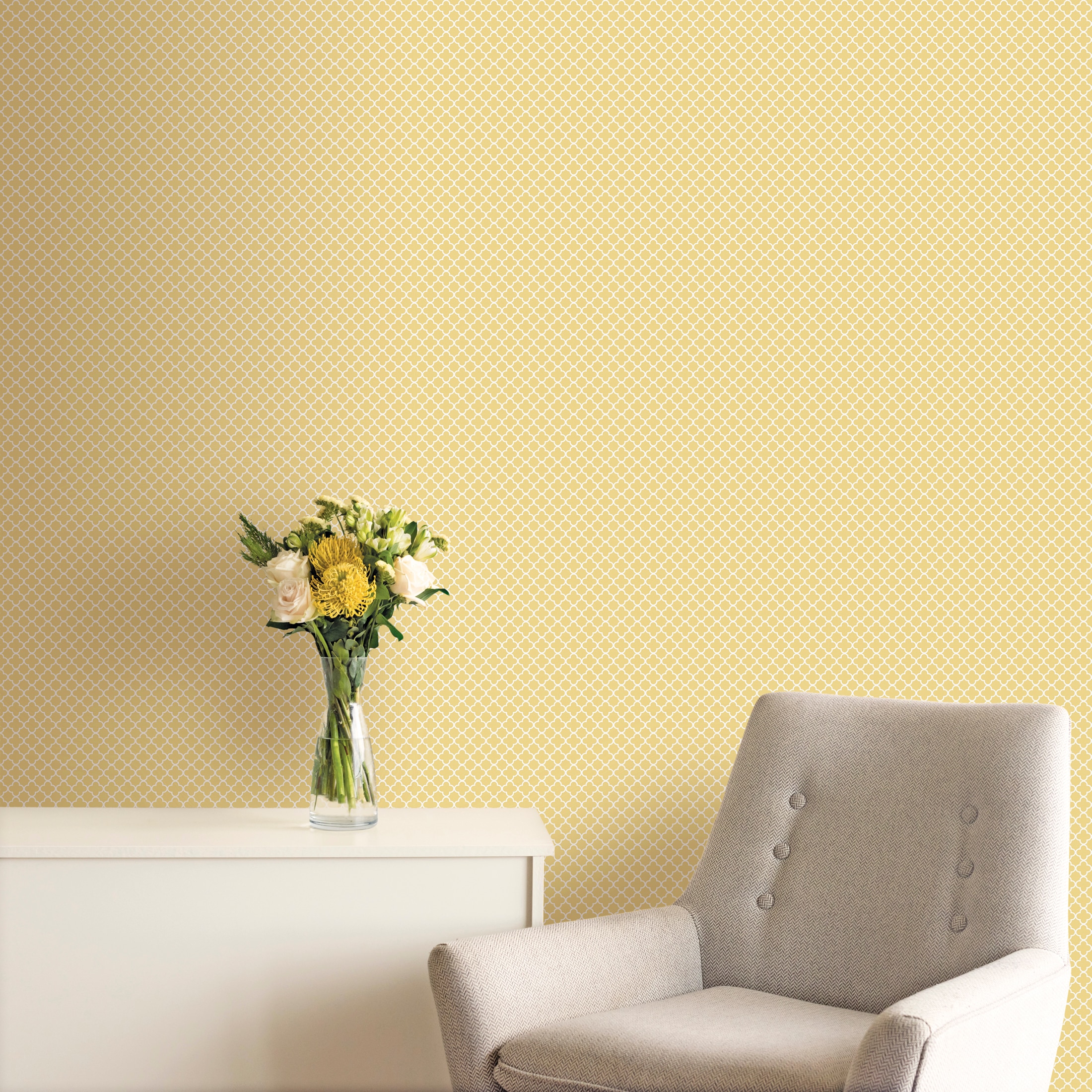 Papel Pintado Medallion Small Prints Amarelo-2