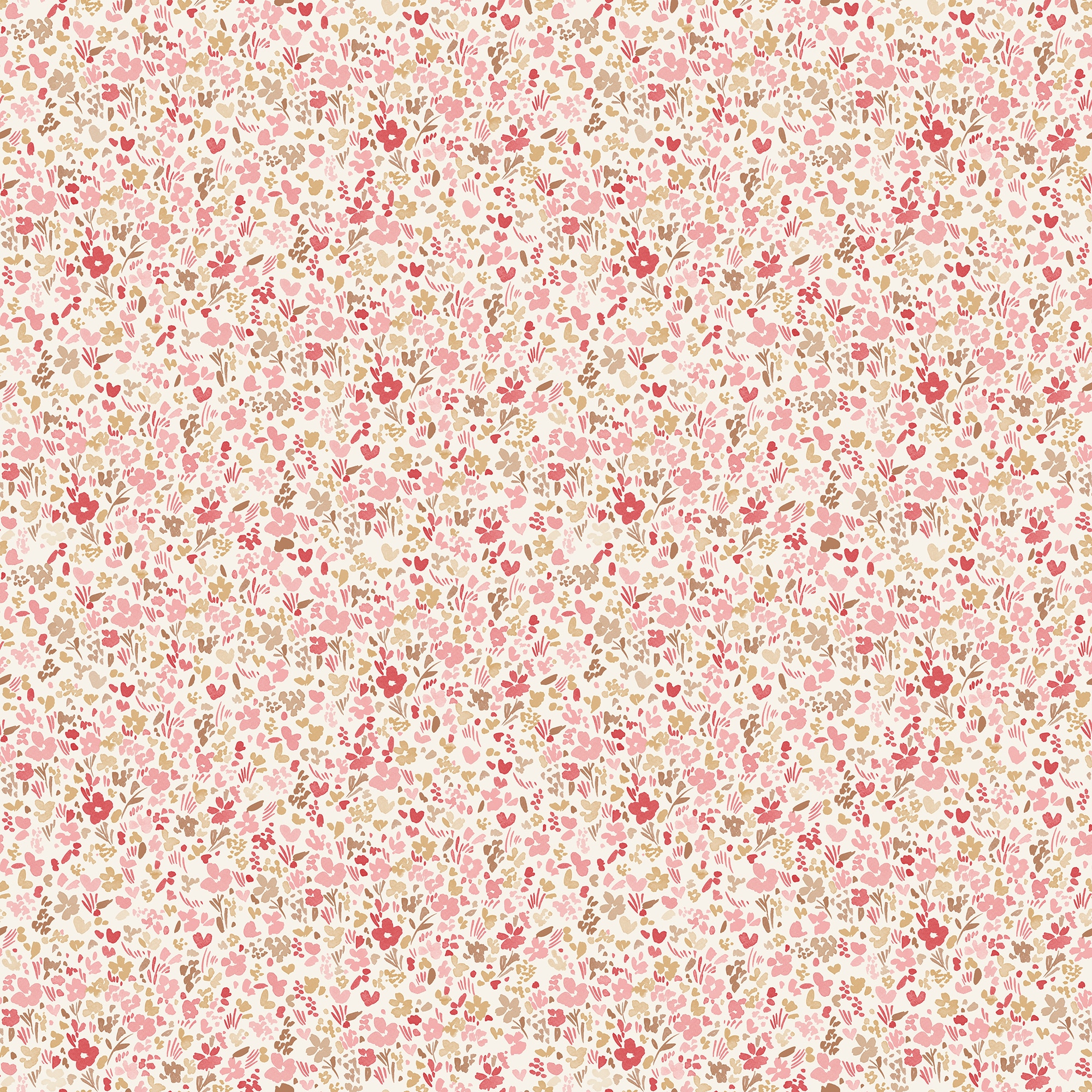 Papel pintado Mini Mod floral Small Prints Ich - Burdeos 0,53 x 10 m Burdeos-1