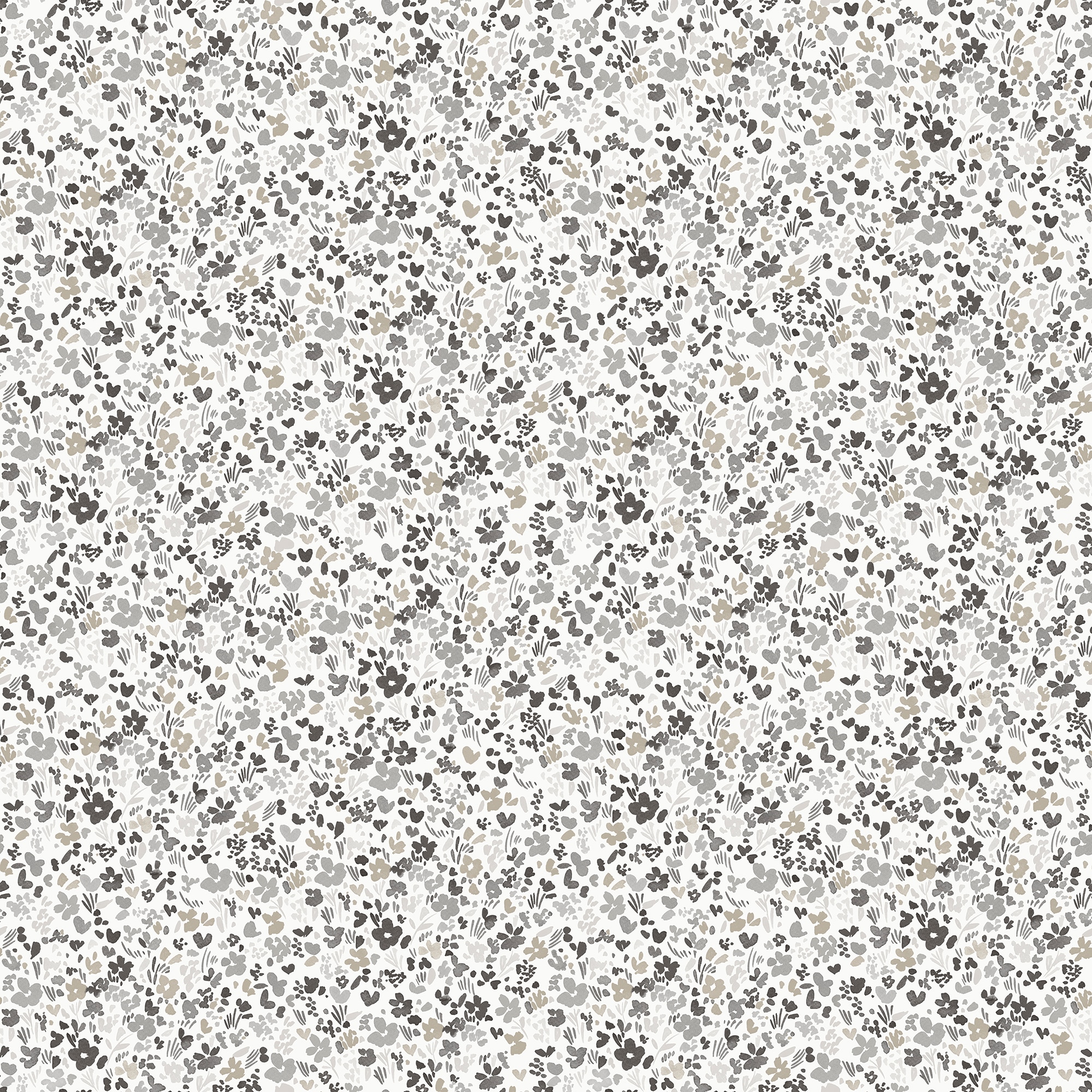 Papel pintado Mini Mod floral Small Prints Ich - Gris 0,53 x 10 m Gris-1