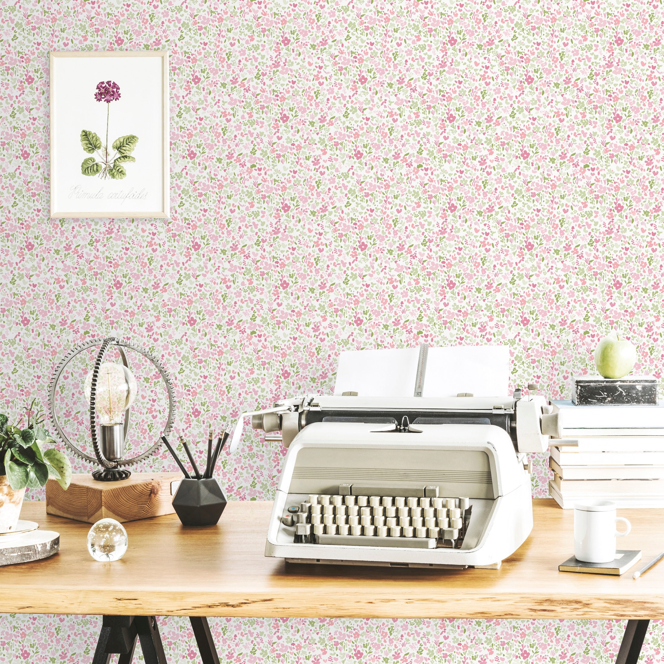 Papel pintado Mini Mod floral Small Prints Ich - Rosa 0,53 x 10 m Rosa-2