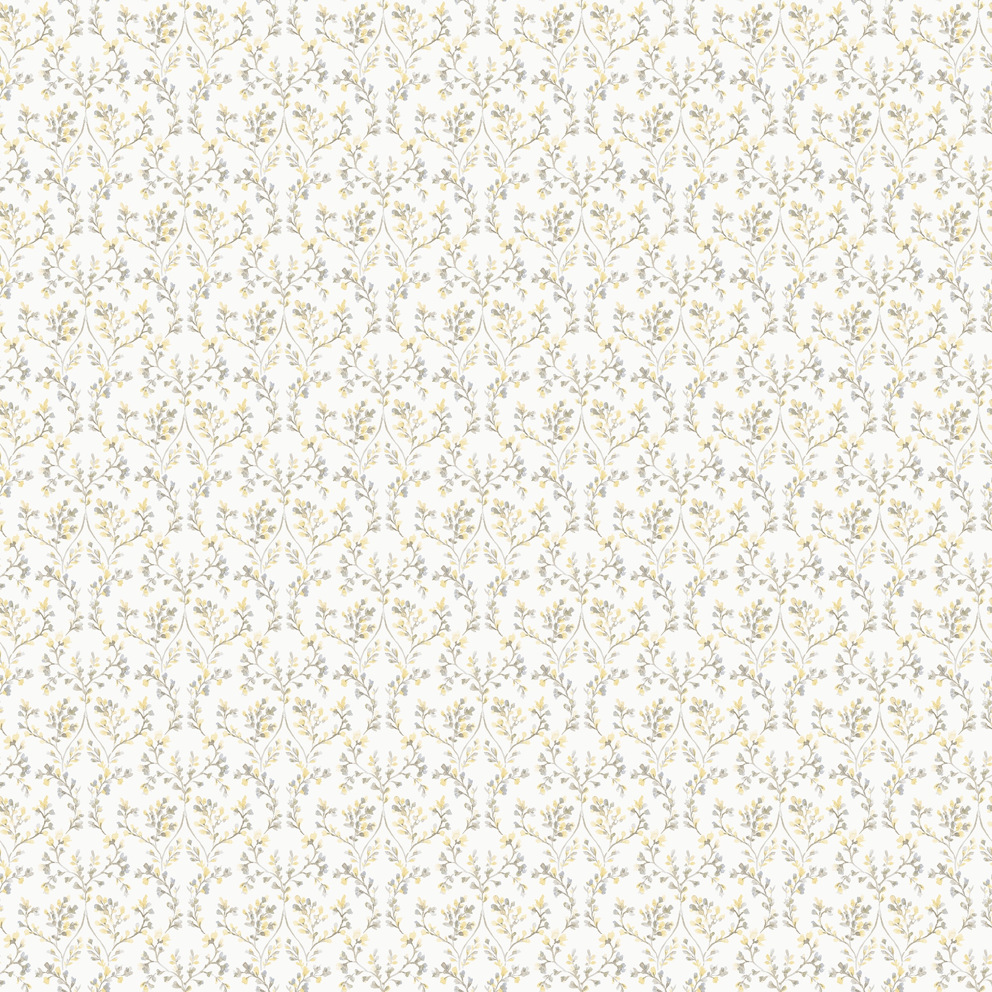 Papel Pintado Ogee Floral Small Prints Cinzento-1