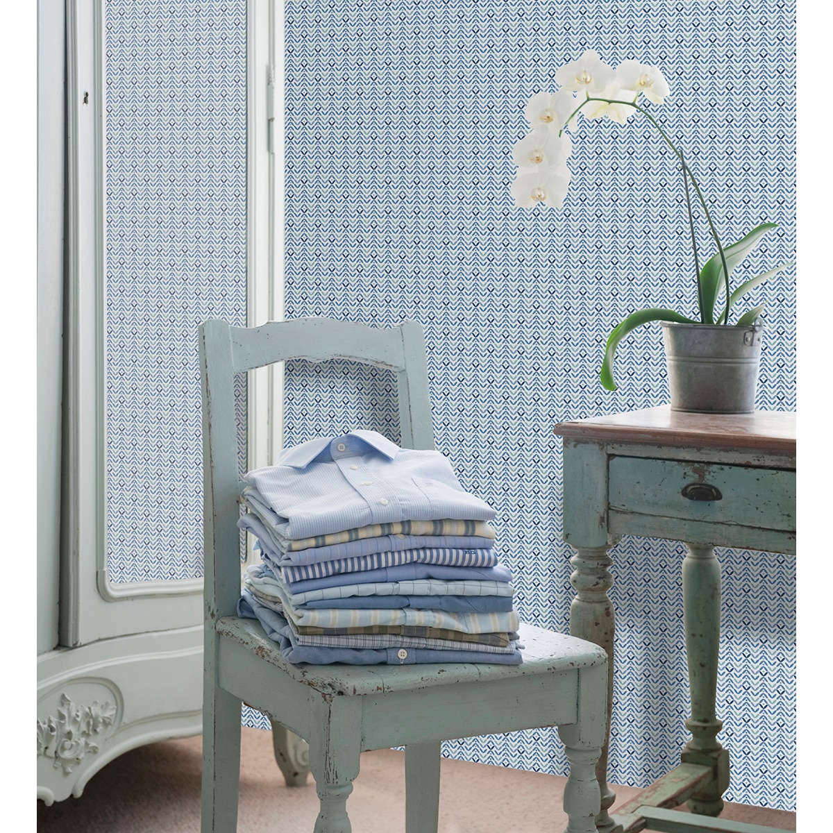 Papel Pintado Tulip Flip Small Prints Azul-marinho-2