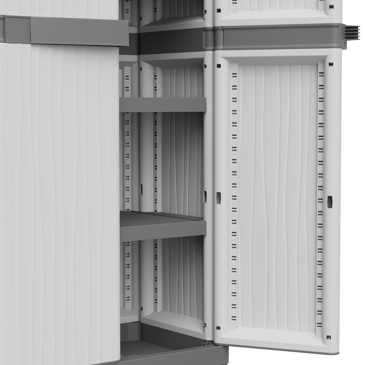 Armario resina escobero Wave XL 2 puertas Gris-4
