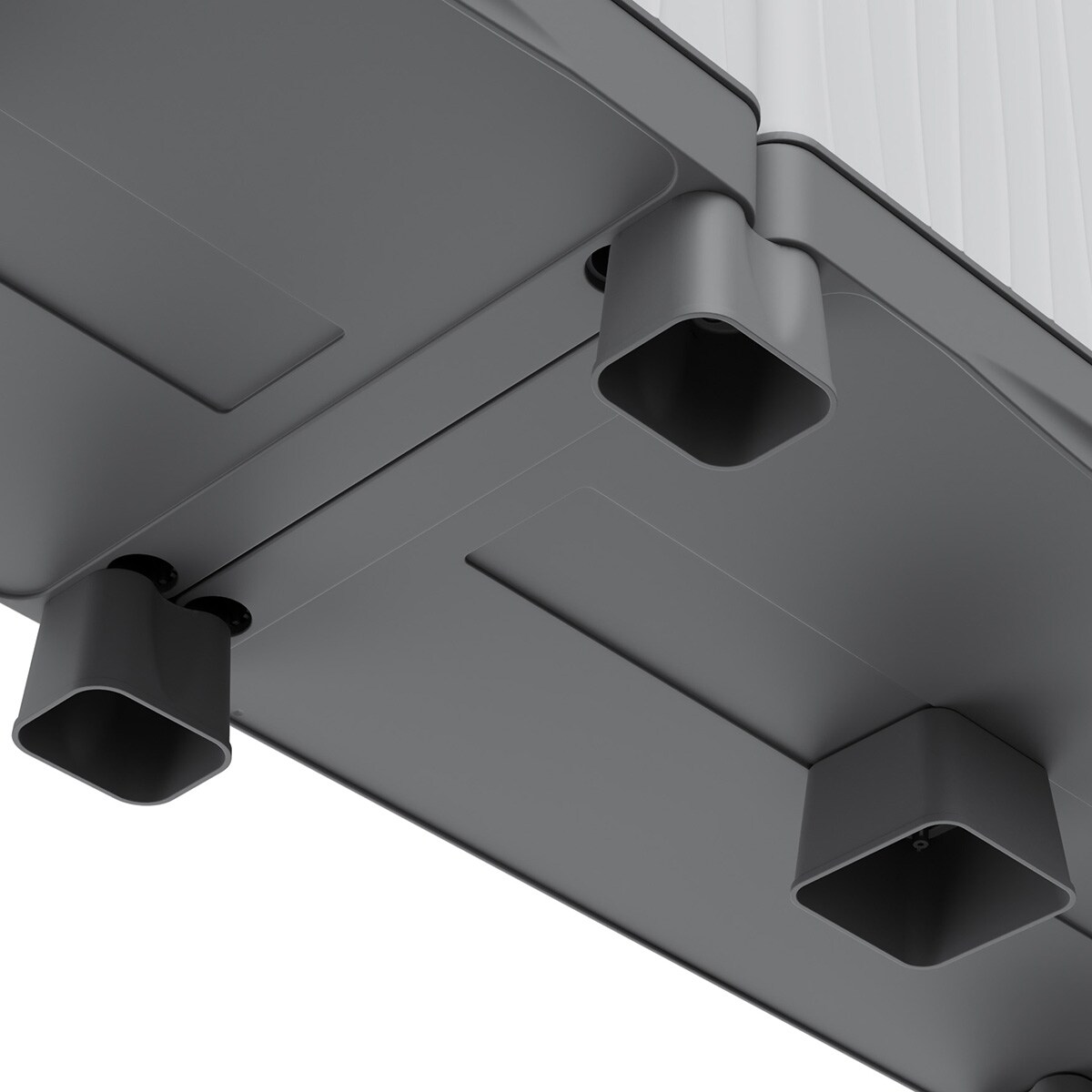 Armário de Resina Wave 2 Portas e 4 Prateleiras Cinzento-8