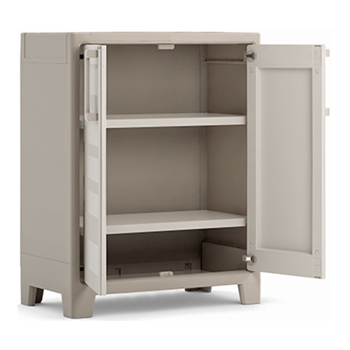 Armario resina Bajo Gulliver 2 Puertas 80x100x44 cm Arena-2
