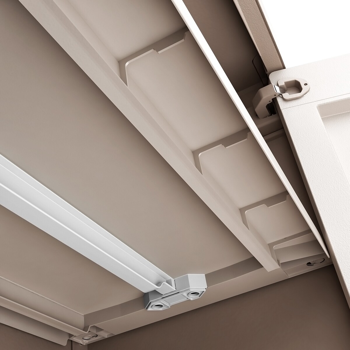 Armário de Resina Baixo Gulliver 2 Portas 80x100x44 cm Areia-5