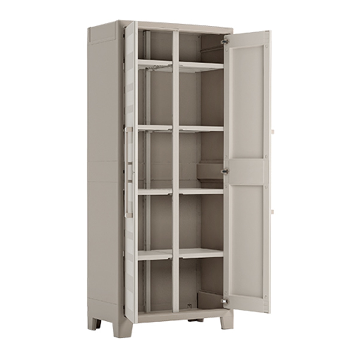 Armario resina Escobero Gulliver Multispace 2 Puertas 80x44x182 cm Arena-3
