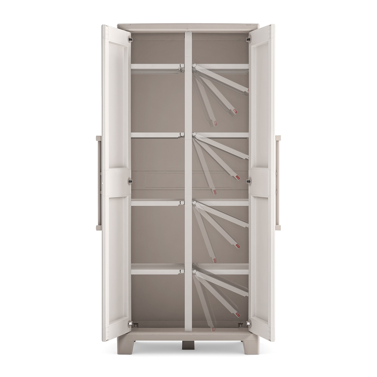 Armario resina Escobero Gulliver Multispace 2 Puertas 80x44x182 cm Arena-4