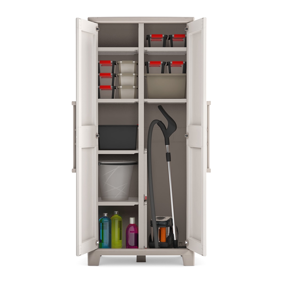 Armario resina Escobero Gulliver Multispace 2 Puertas 80x44x182 cm Arena-5