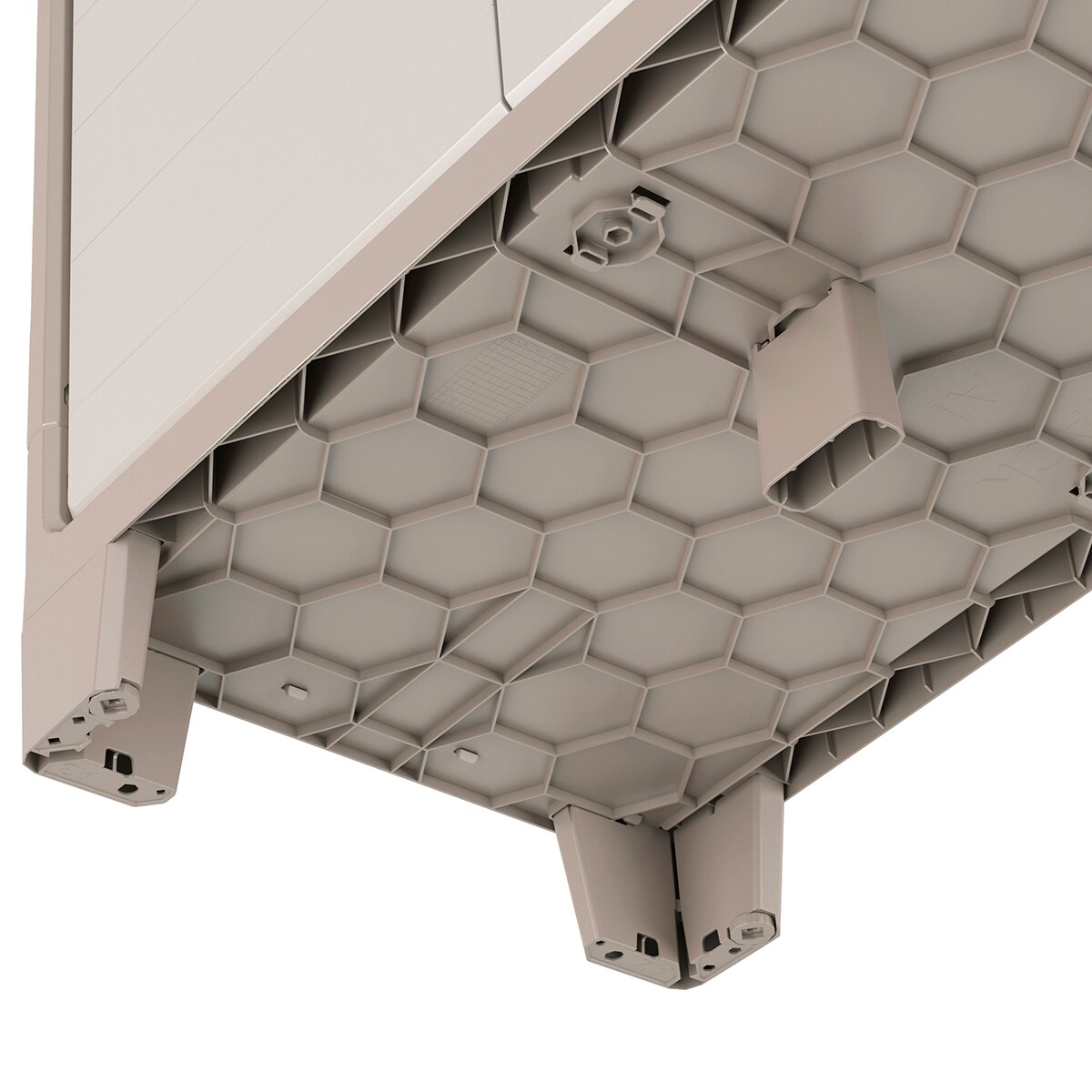 Armário de Resina Vassoureiro Gulliver Multispace 2 Portas 80x44x182 cm Areia-8