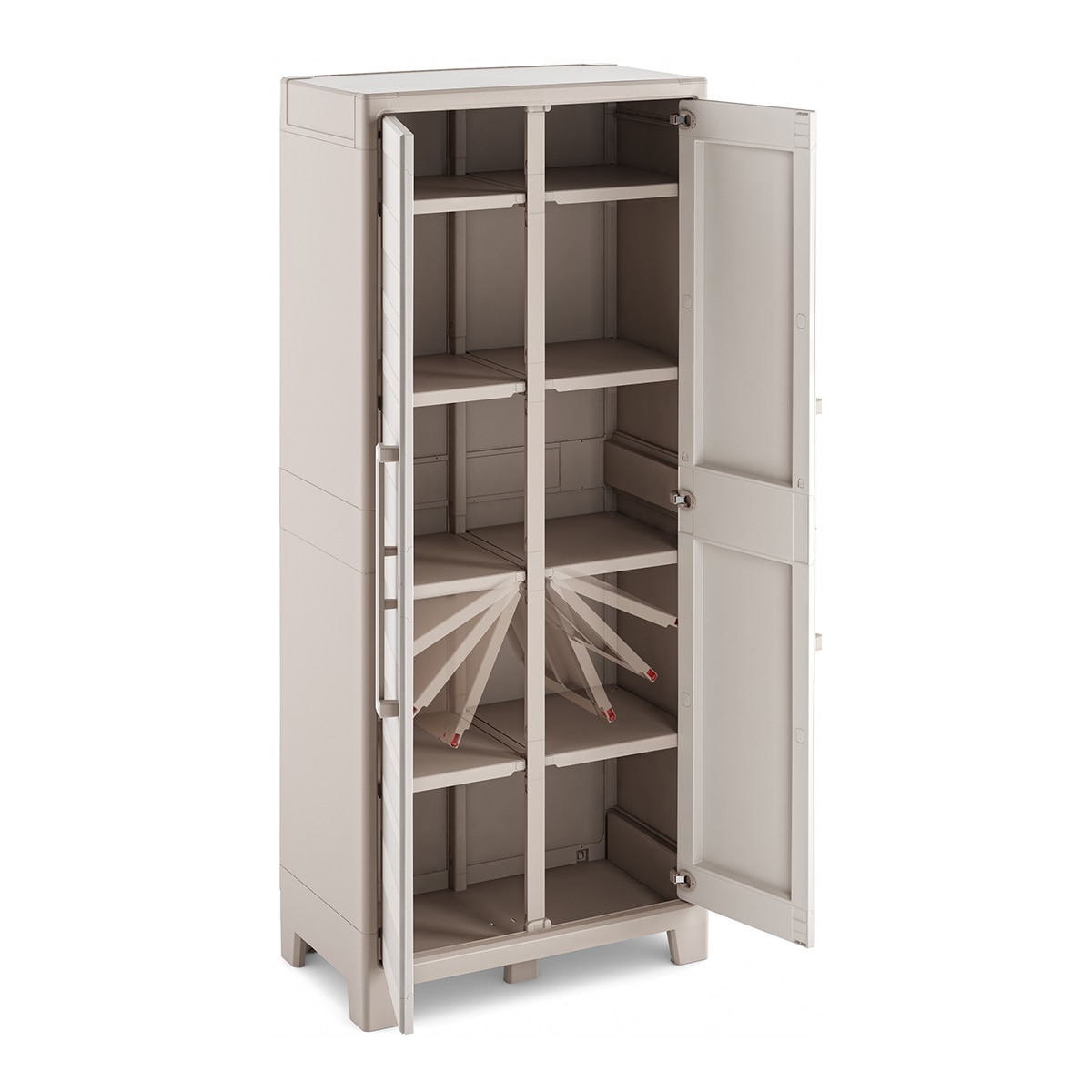Armario resina Escobero Gulliver Multispace 2 Puertas 80x44x182 cm Arena-9