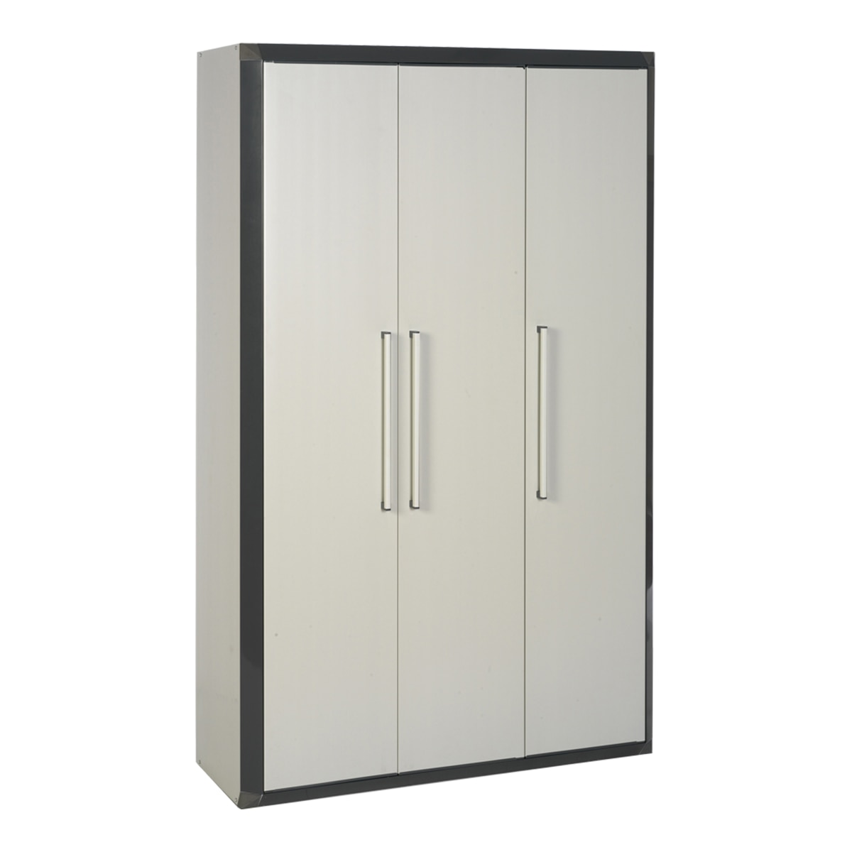 Imagem 0 de Armário Alto PVC 3 Portas e 4 Prateleiras + Vassoureiro