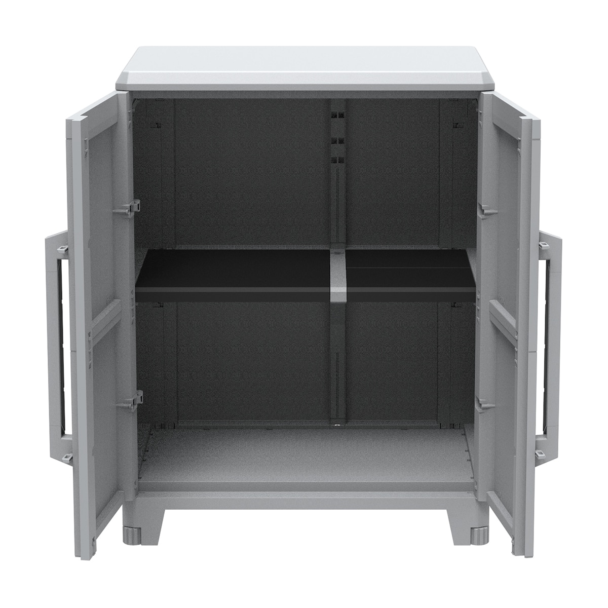 Armario resina Modular Transforming 2 Módulos Gris-3