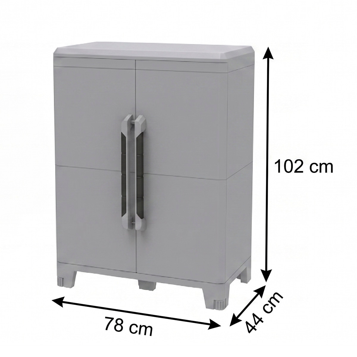 Armario resina Modular Transforming 2 Módulos Gris-22