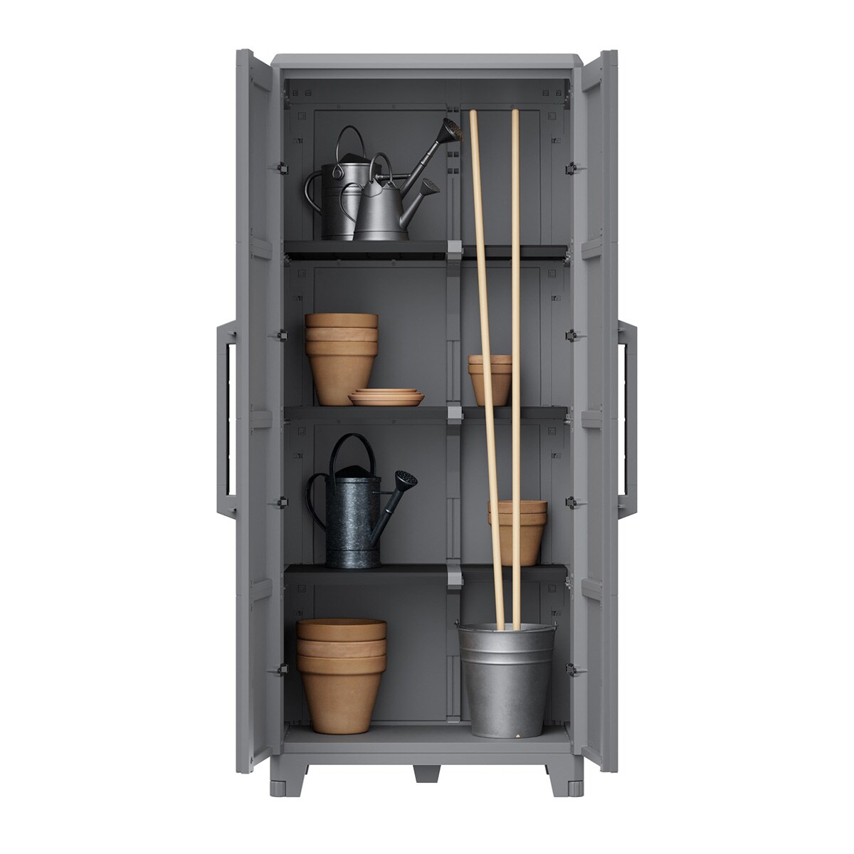 Armario resina Modular Transforming 4 Módulos Gris-3