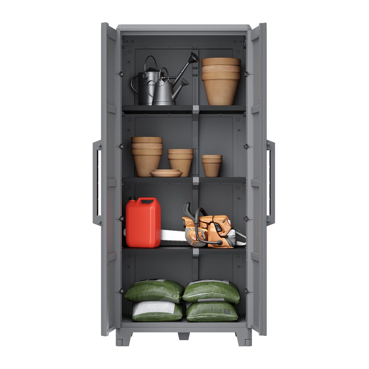 Armario resina Modular Transforming 4 Módulos Gris-4