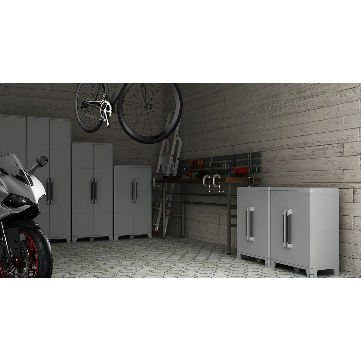 Armario resina Modular Transforming 4 Módulos Gris-6