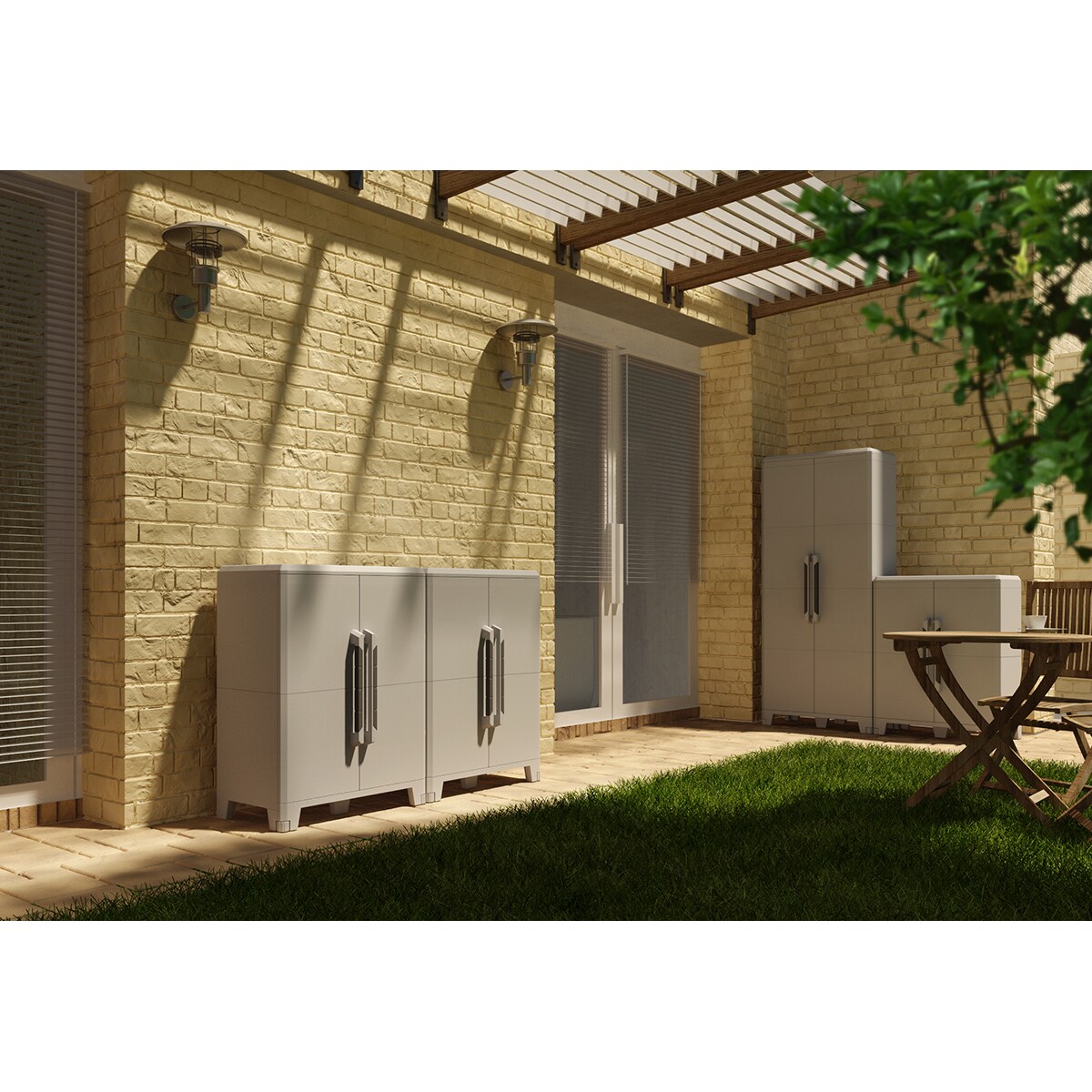 Armario resina Modular Transforming 4 Módulos Gris-8