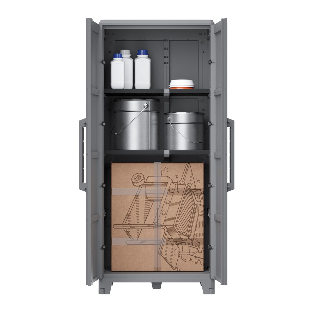 Armario resina Modular Transforming 5 Módulos Gris-4