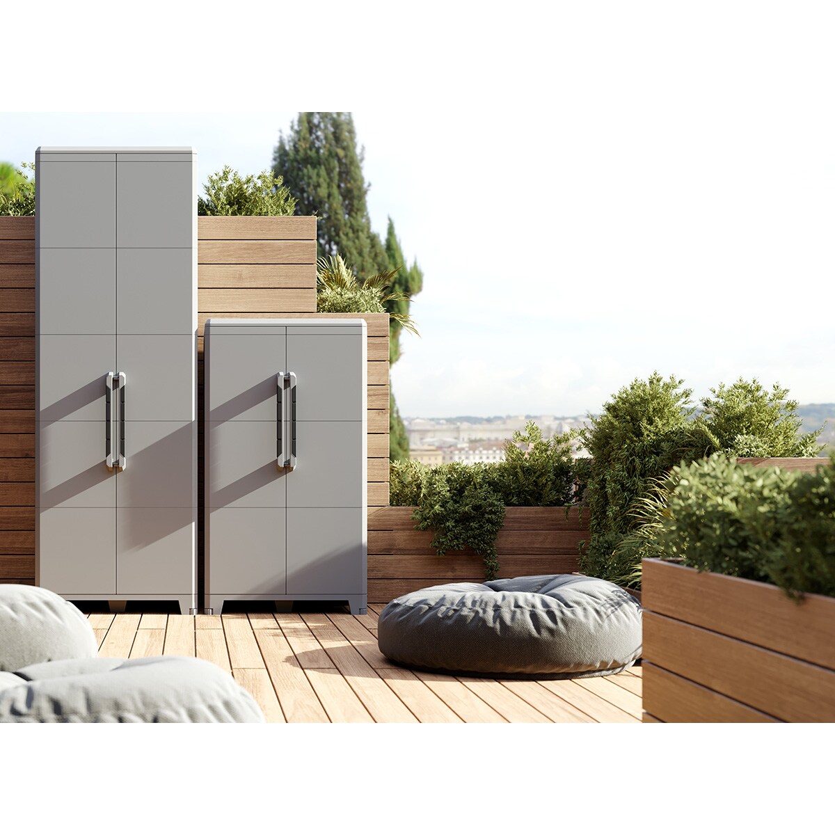 Armario resina Modular Transforming 5 Módulos Gris-5