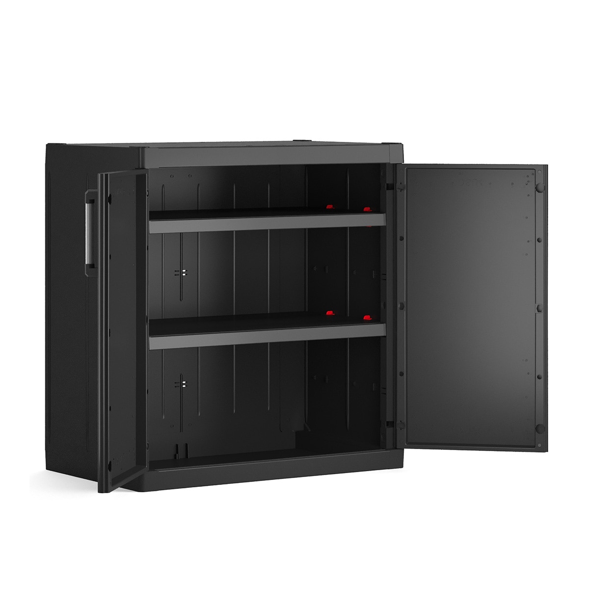Armario resina bajo Detroit 2 puertas 89x54x93 cm Negro-2