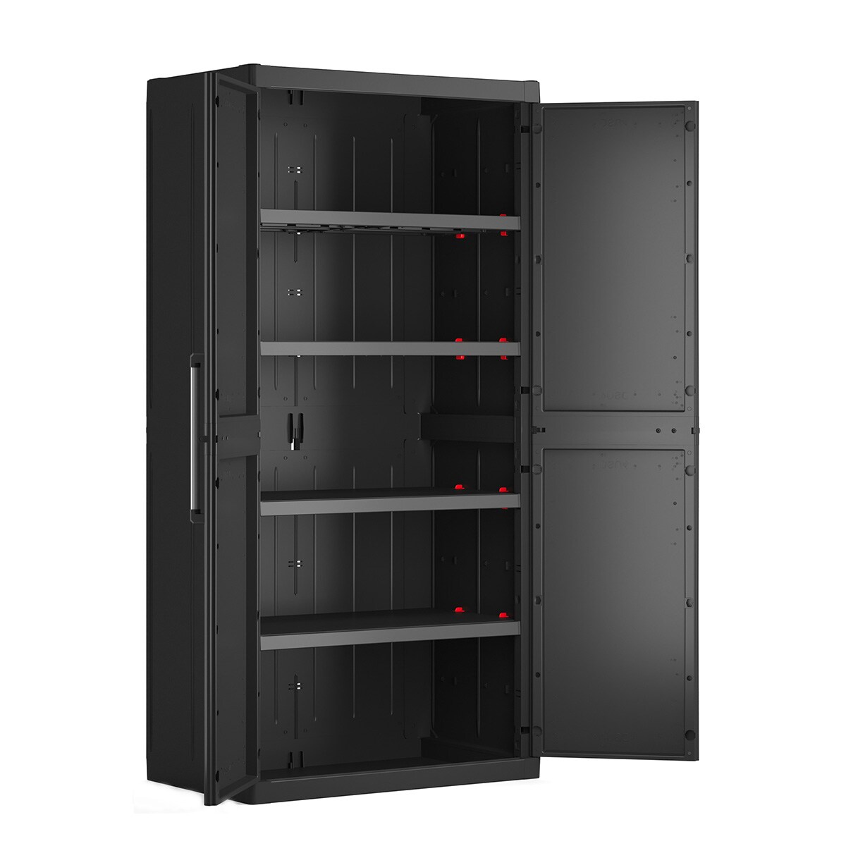 Armário de Resina Alto Detroit de 2 Portas. Preto-2