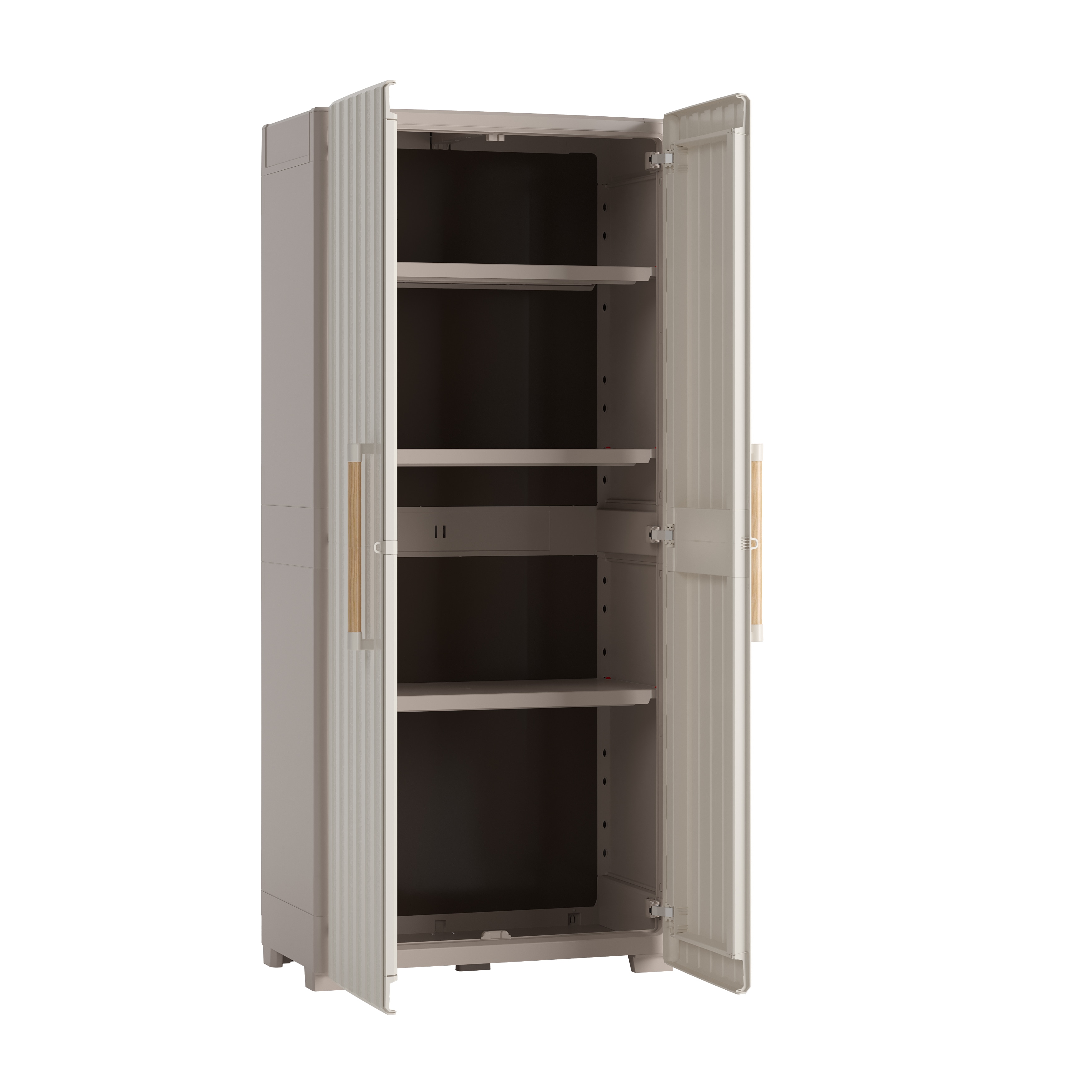 Armario Resina Alto Groove 2 puertas 80x45x180 cm Arena-2