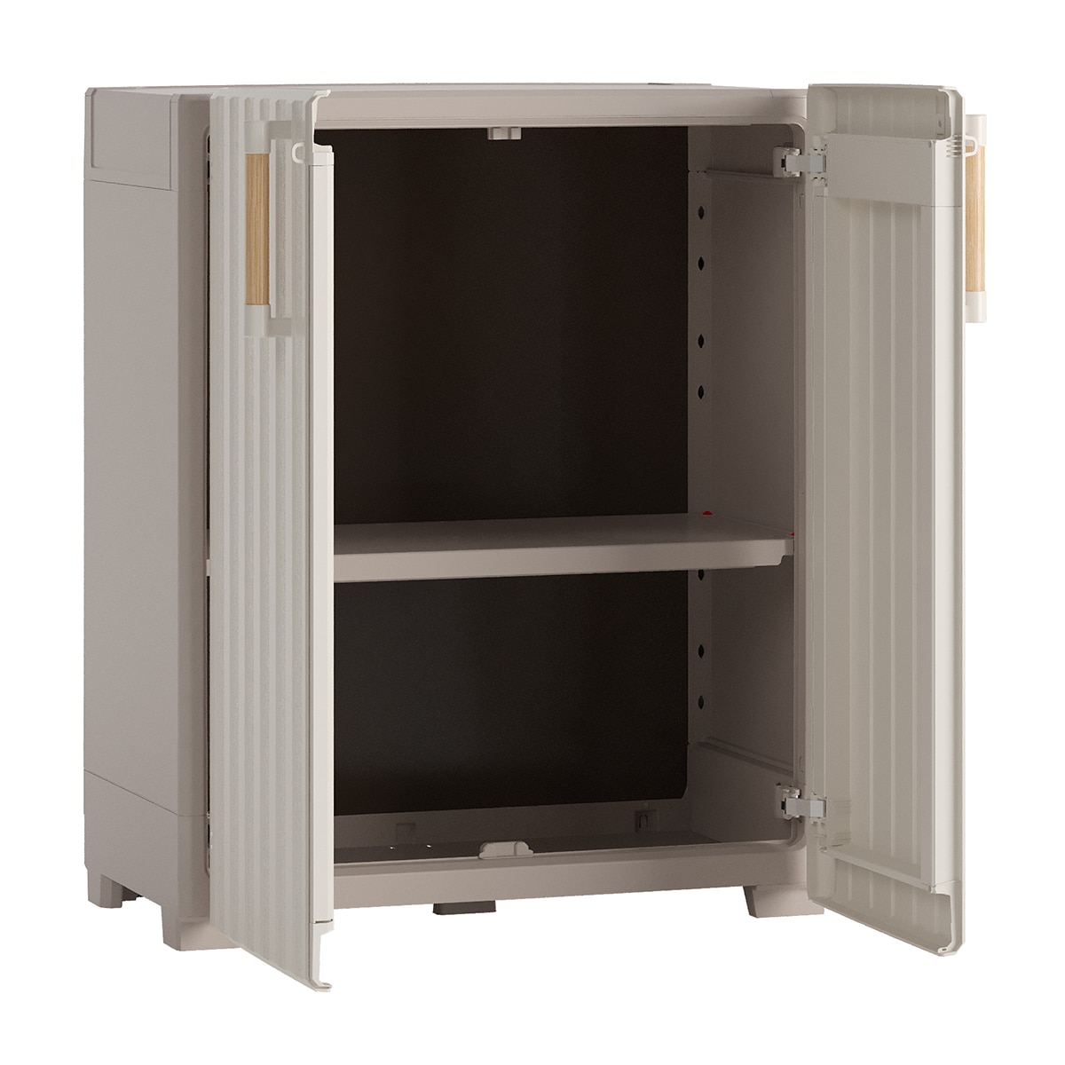 Armario Resina Bajo Groove 80x45x98 cm Arena-2