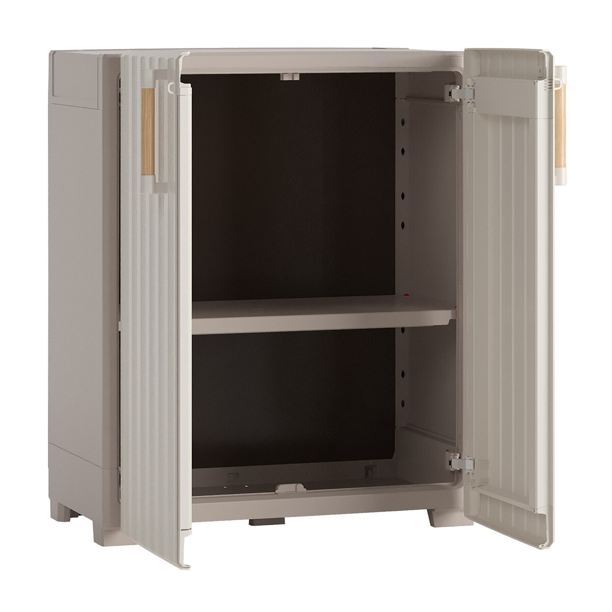 Armario Resina Bajo Groove 80x45x98 cm Arena-2