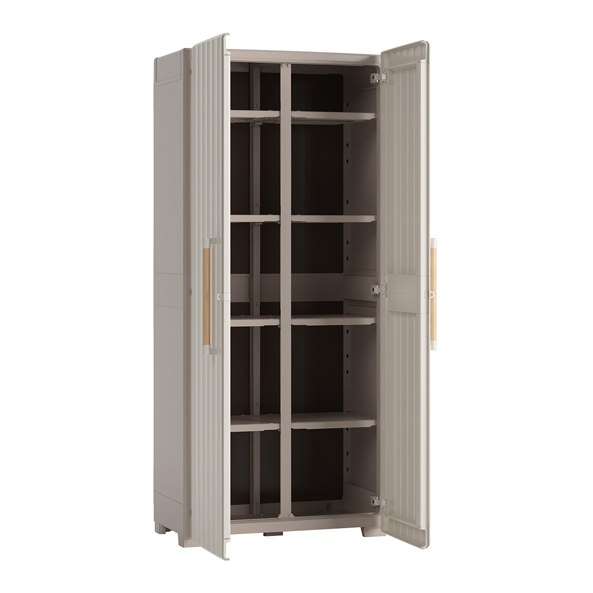 Armario Resina Alto Escobero Groove  180x80x45 cm Arena-2