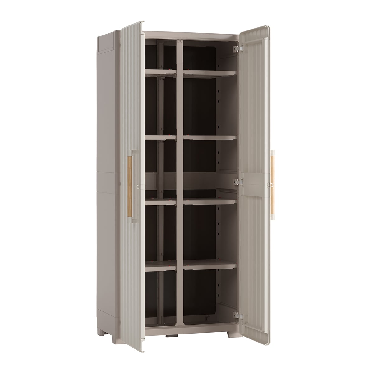 Armário de Resina Alto Vassoureiro Groove 180x80x45 cm Areia-2