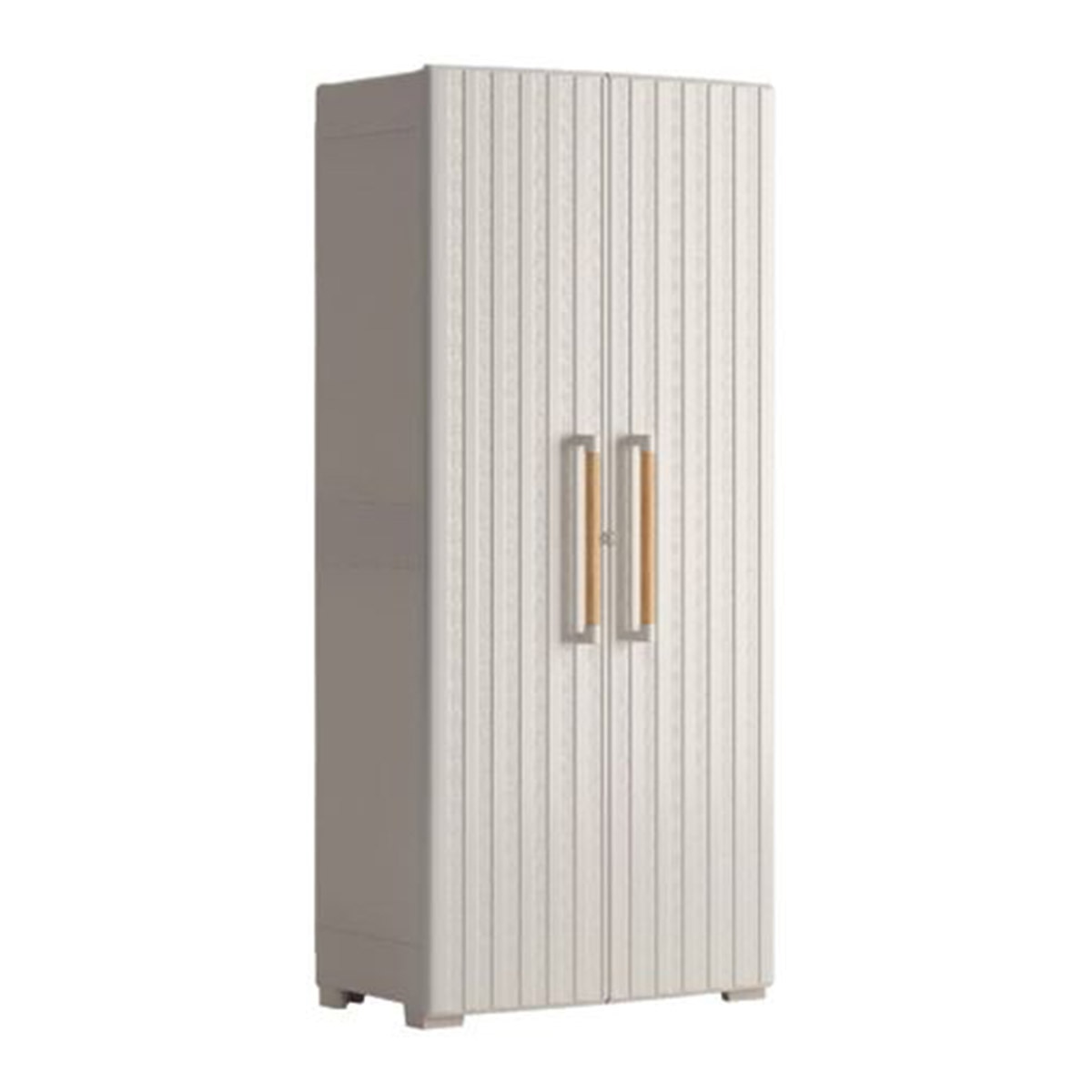 Armario Resina Alto Escobero Groove  180x80x45 cm Arena-5
