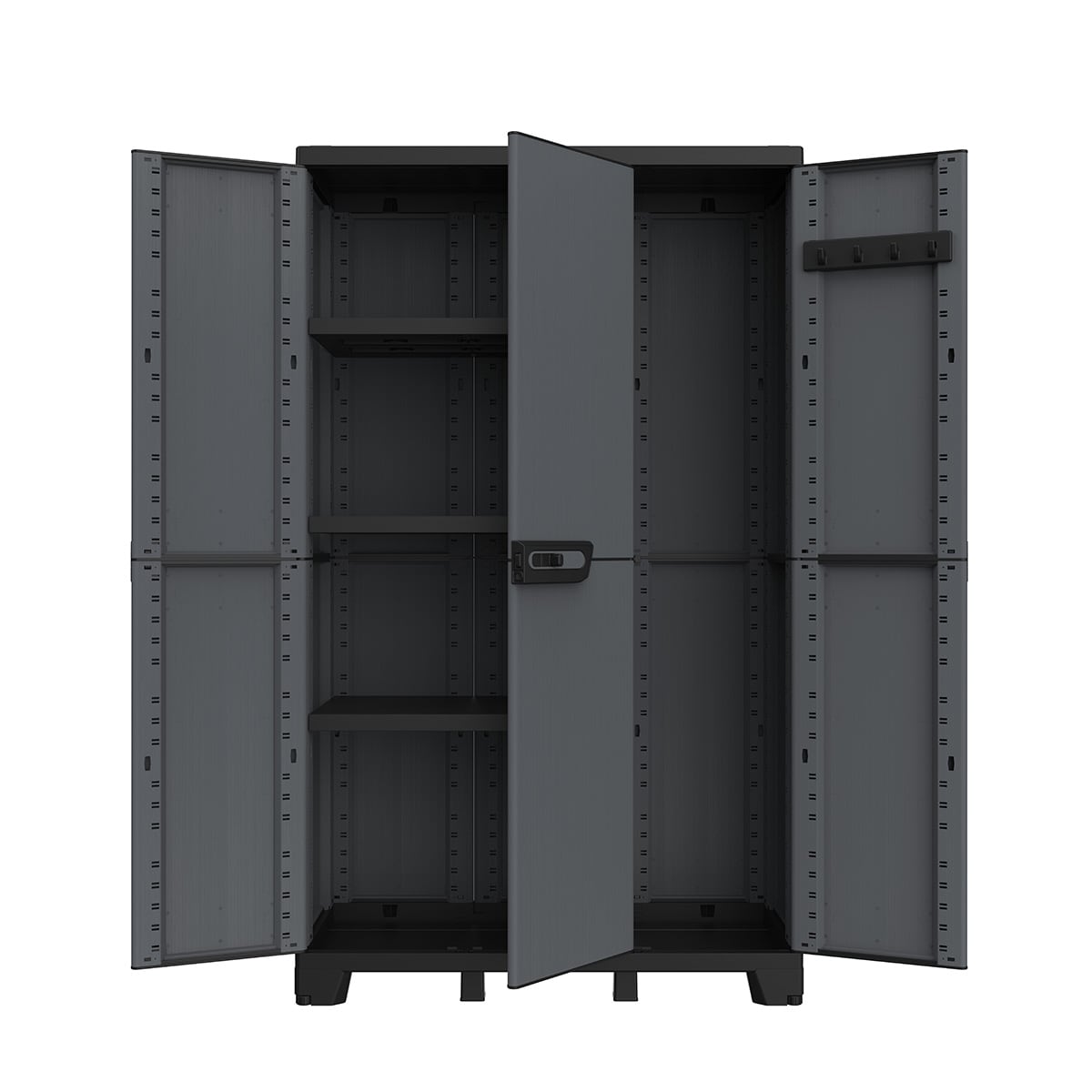 Armário Alto de Resina 3 Portas Ardesia Antracite-3