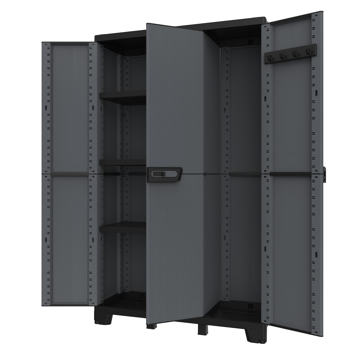 Armário Alto de Resina 3 Portas Ardesia Antracite-4