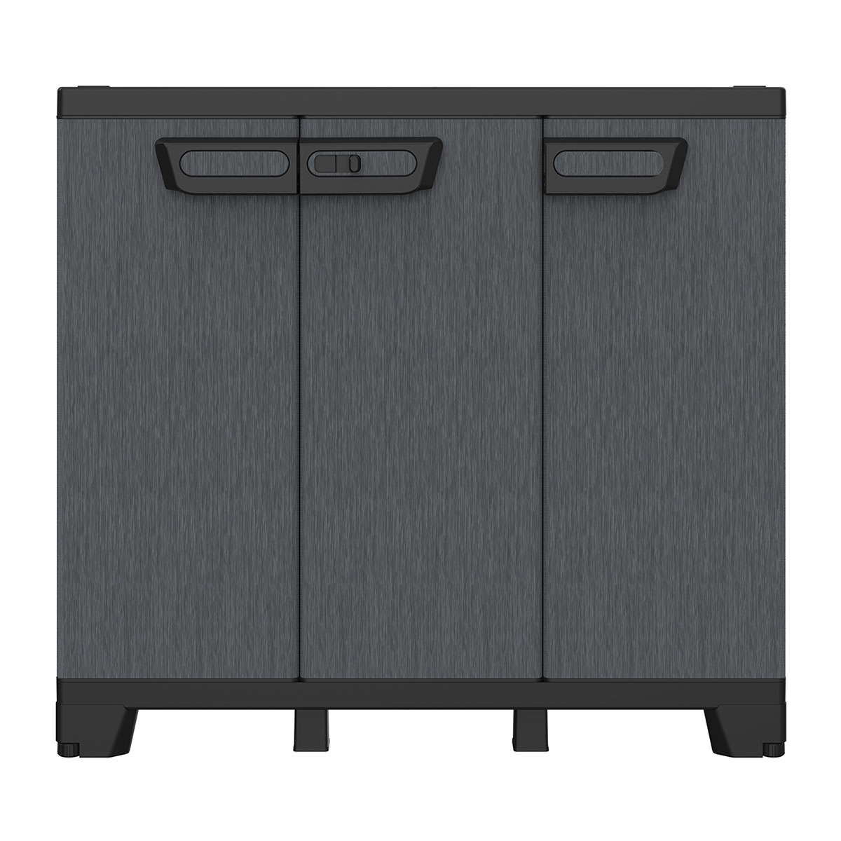 Terry - Armario bajo Resina 3 Puertas Ardesia.