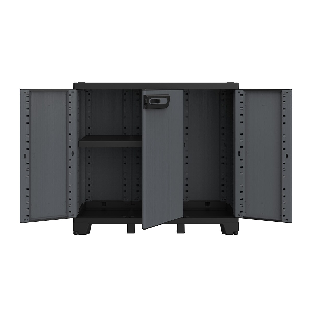 Armario bajo Resina 3 Puertas Ardesia Antracita-3