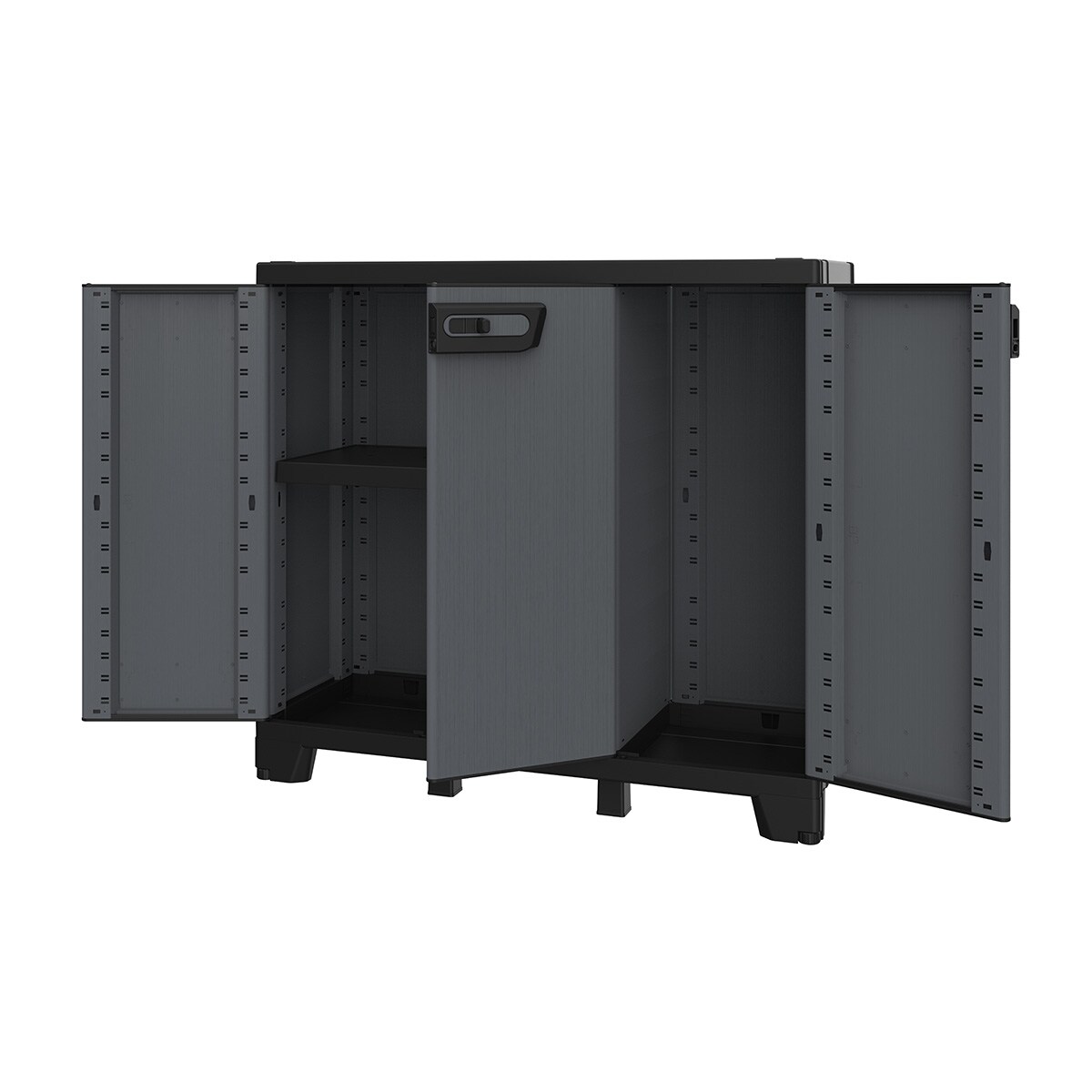 Armario bajo Resina 3 Puertas Ardesia Antracita-4