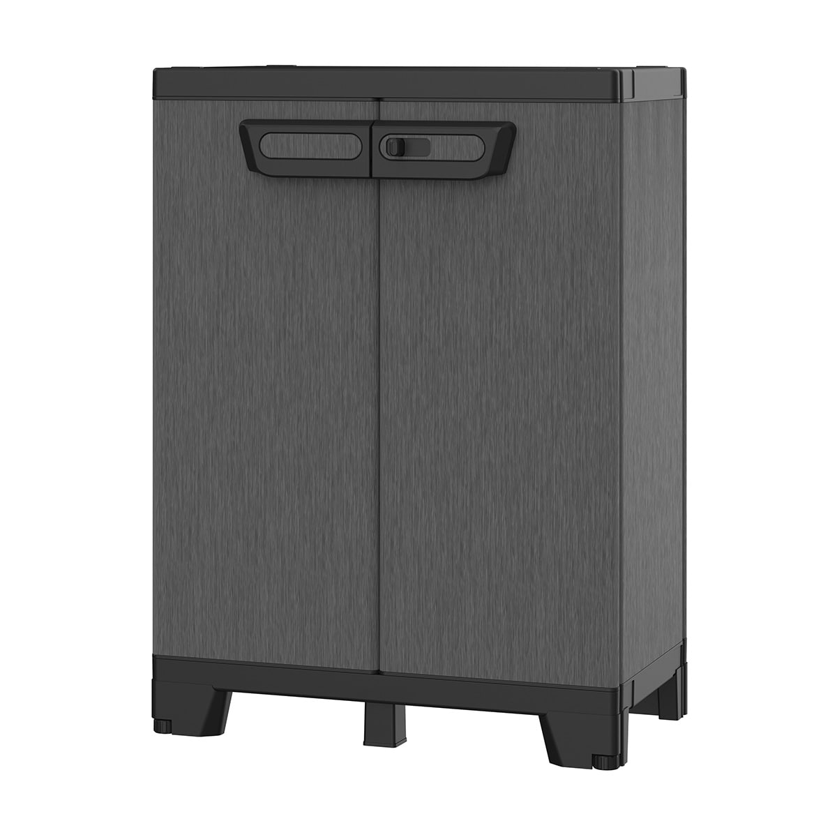 Armário Baixo de Resina 2 Portas Ardesia Antracite-2