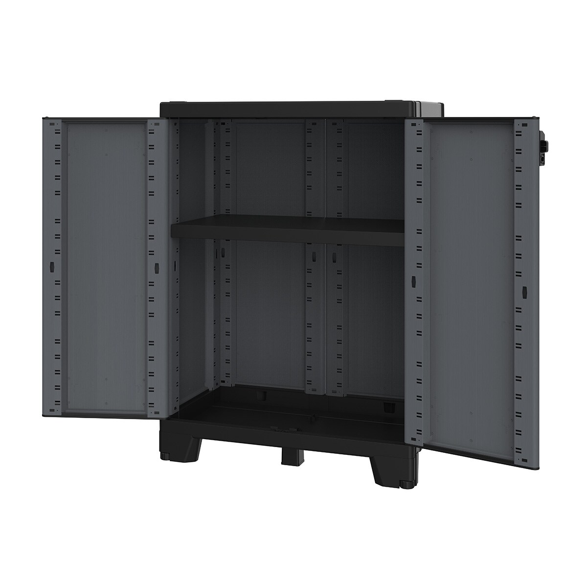 Armário Baixo de Resina 2 Portas Ardesia Antracite-4