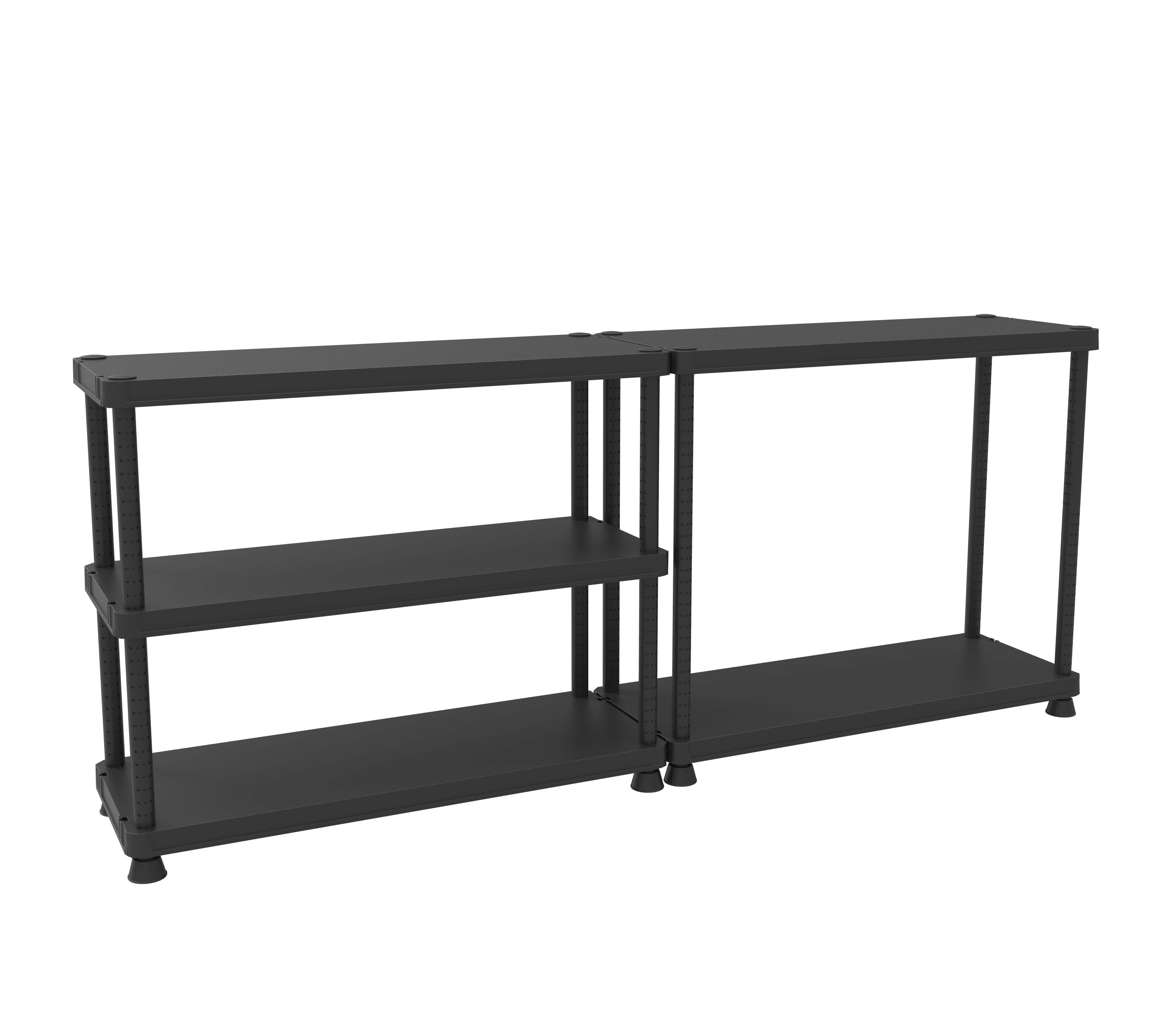 Estantería resina Modular 5 baldas 120 cm Negro-2