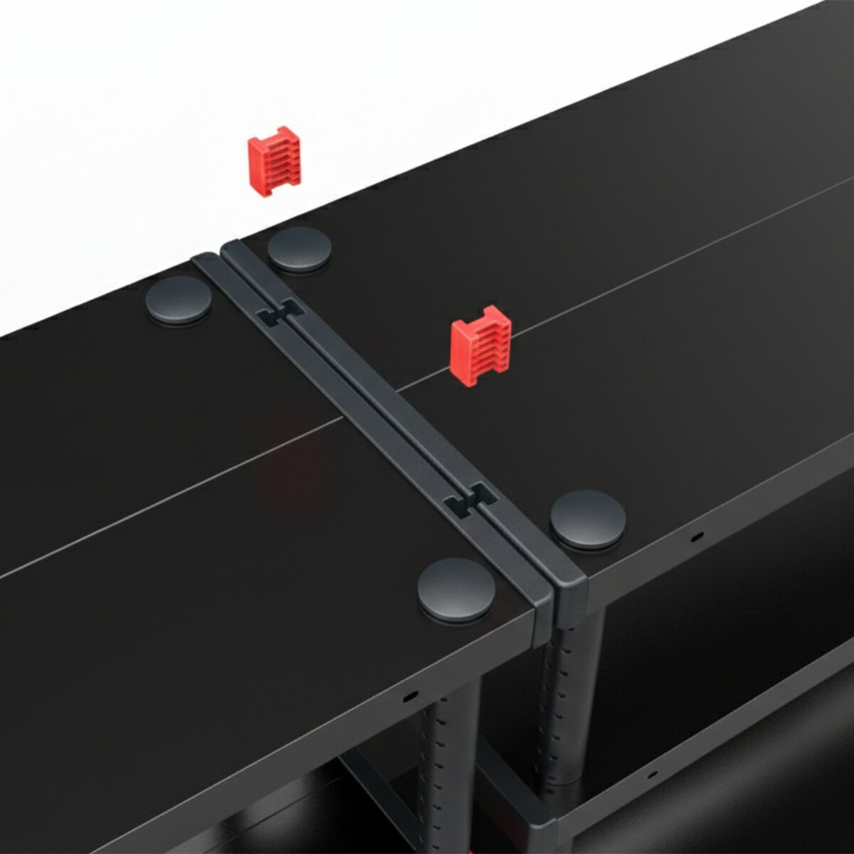 Estantería resina Modular 5 baldas 90 cm Negro-5