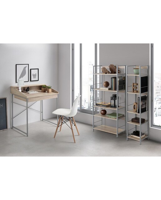 Estantería Decorativa Metal + MDF Kala 74 Gris-2