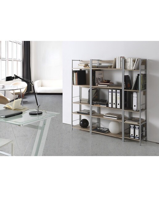 Estantería Decorativa Metal + MDF Kala 74 Gris-3