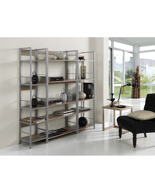 Estantería Decorativa Metal + MDF Kala 52 Antracita-3