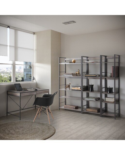 Estantería Decorativa Metal + MDF Kala 34 Antracita-2